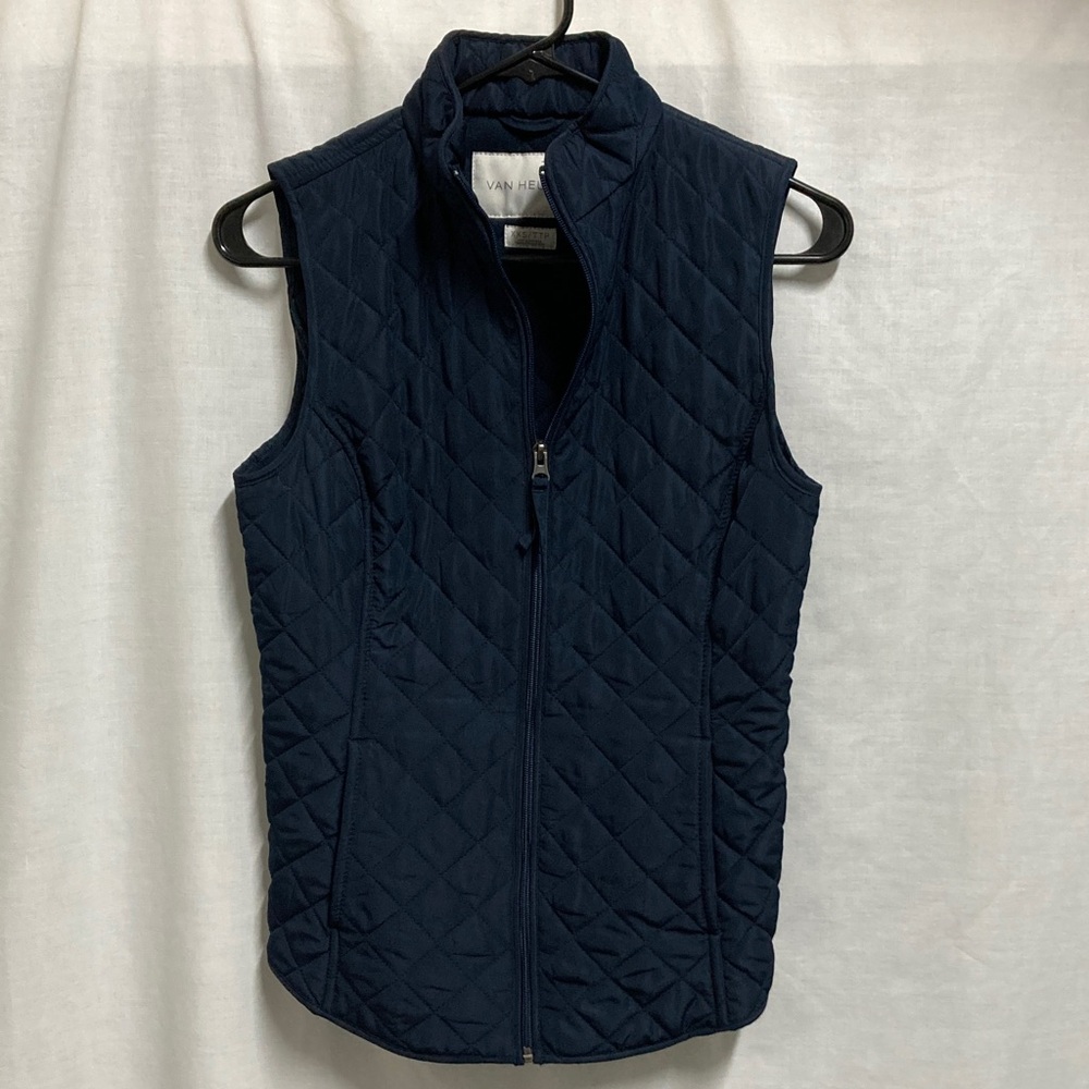 Van Heusen Dark Blue Quilted Vest